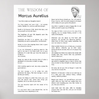 Poster Meditações Estáticas Marcus Aurelius. A sabedoria