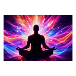 Pôster Meditation Chakra Glossy Poster Spiritual Art