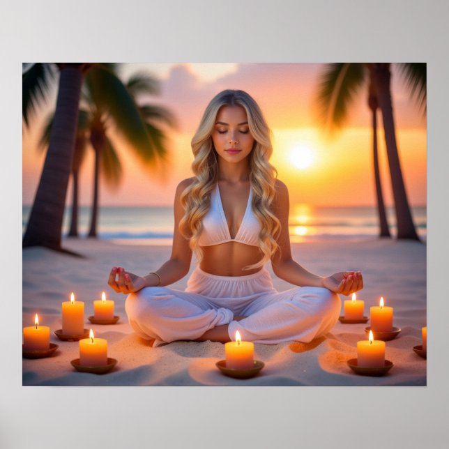 POSTER MEDITATION - YOGA - WELLNESS - CARPE DIEM (Frente)
