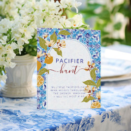 Poster Mediterranean Lemon Amalfi Coast Baby Shower