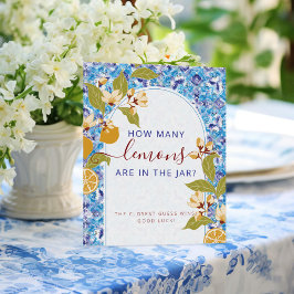 Poster Mediterranean Lemon Amalfi Coast Baby Shower