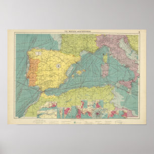 Pôster Mediterrâneo ocidental