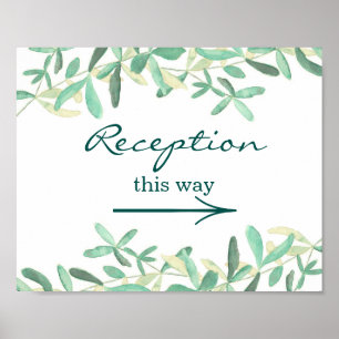 Pôster Mediterrâneo   Sinal de Recepção de casamento