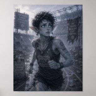 Poster Medo / Corredor / Estádio Arruinado