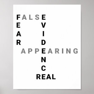 Poster Medo de Evidências Falsas Parecendo Reais Motivaci