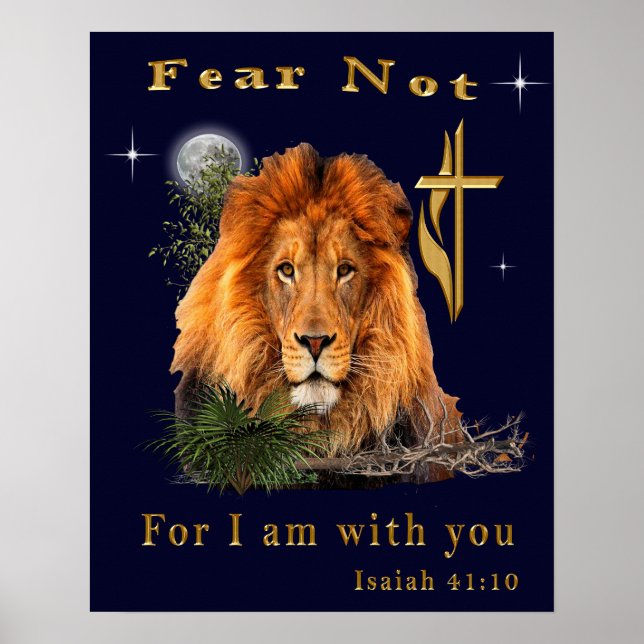 Poster Medo não Isaiah 41:10 (Frente)
