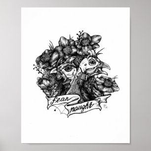 Poster MEDO NASCIDO: Guiné Tattoo Art (fundo branco)