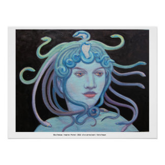 Pôster Medusa Azul - Retrato Imaginário