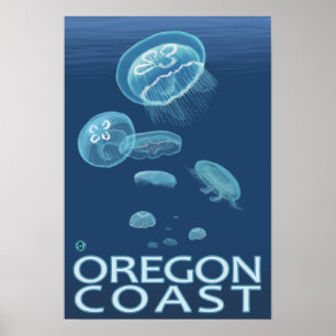 Pôster Medusa da costa de Oregon