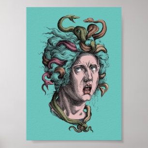 Poster Medusa do dia de cabelo ruim da mitologia grega