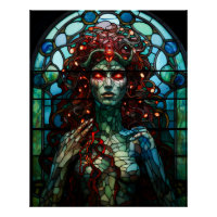Medusa - Estilo de Tiffany da Janela de Vidro Este