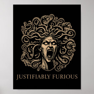 Poster Medusa Justificadamente Furiosa Mitologia Grega Fe