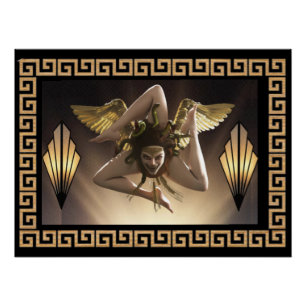 Pôster Medusa Siciliana (Trinacria) Símbolo da Ilha