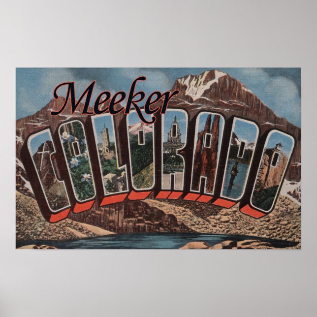 Poster Meeker, Colorado - Cenas em Larga Letra (Frente)
