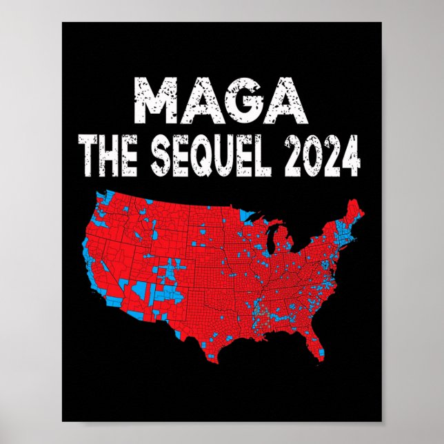 Poster Mega O Mapa Eleitoral do Presidente Sequel Trump 2 (Frente)