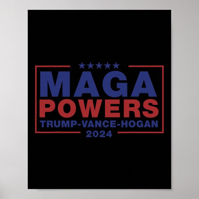 Poster Mega Poderes Trump Vance Hogan 3  (Frente)