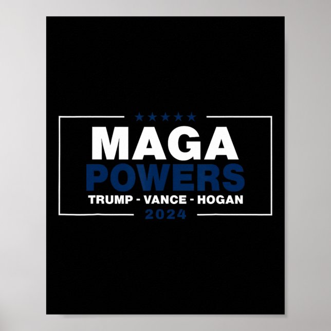 Poster Mega Powers Trump Vance Hogan 2 (Frente)