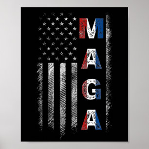 Poster Mega Trump 2024 US Flag American