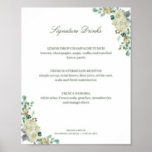 Poster Megan Elegant Rosa Signature Bebe Sinal de Casamen