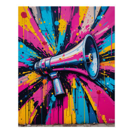 Pôster Megaphone Madness: Bold Street Art Energy
