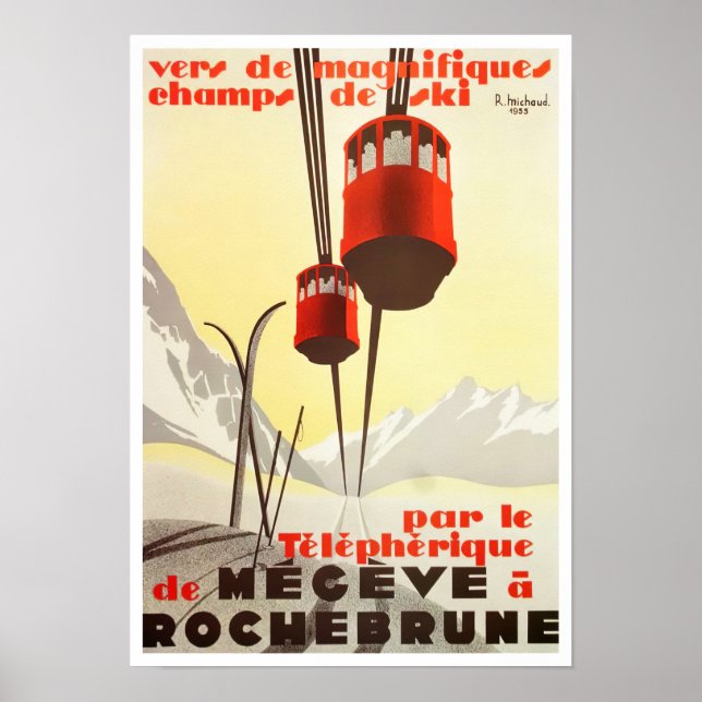 Poster Megeve France viagens vintage (Frente)