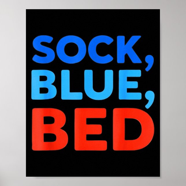 Poster Meia Azul Cama Meme Engraçado  (Frente)