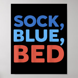 Poster Meia Azul Cama Meme Engraçado _1