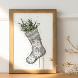Poster Meia de Natal Presente de Natal