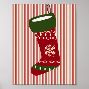 Poster Meia de Natal Vermelha