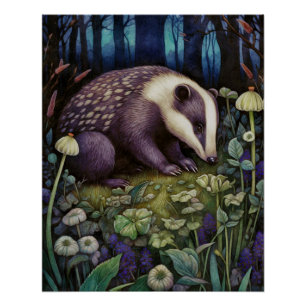 Pôster Meia-noite Badger Poster