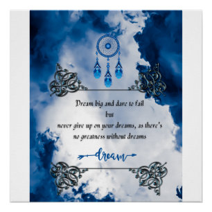 Pôster Meia-noite Blue Drew weaver Poster brilhante