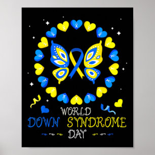 Poster Meias de conscientização do Dia Mundial da Síndrom