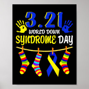 Poster Meias de conscientização do Dia Mundial da Síndrom