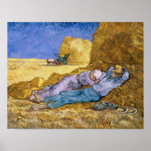 Pôster Meio-dia de Vincent van Gogh  , o Siesta, após o