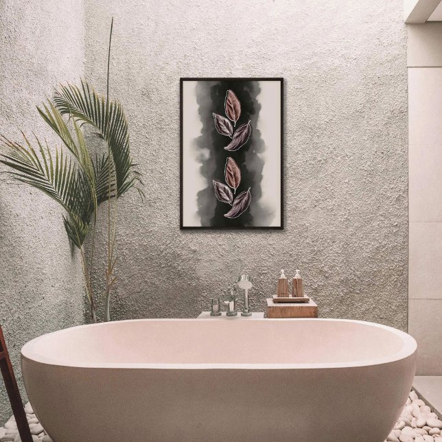 Poster Meio século artístico Folhas botânicas modernas (Criador carregado)