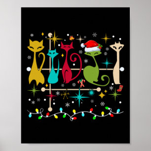 Poster Meio século de aparência moderna Gatos de natal 50