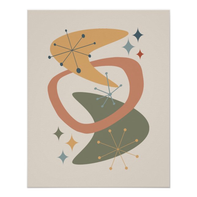 Pôster Meio século de idade atômica 7 amarelo, verde, bro (Frente)