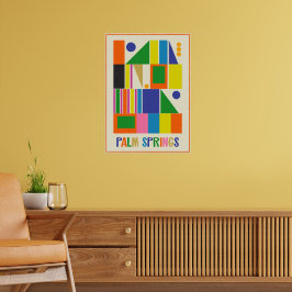 Poster Meio século de Primavera de palma moderno Viagem