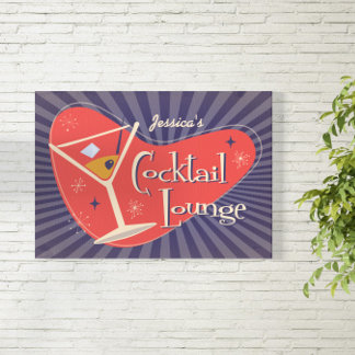 Poster Meio século Estilo Cocktail Lounge