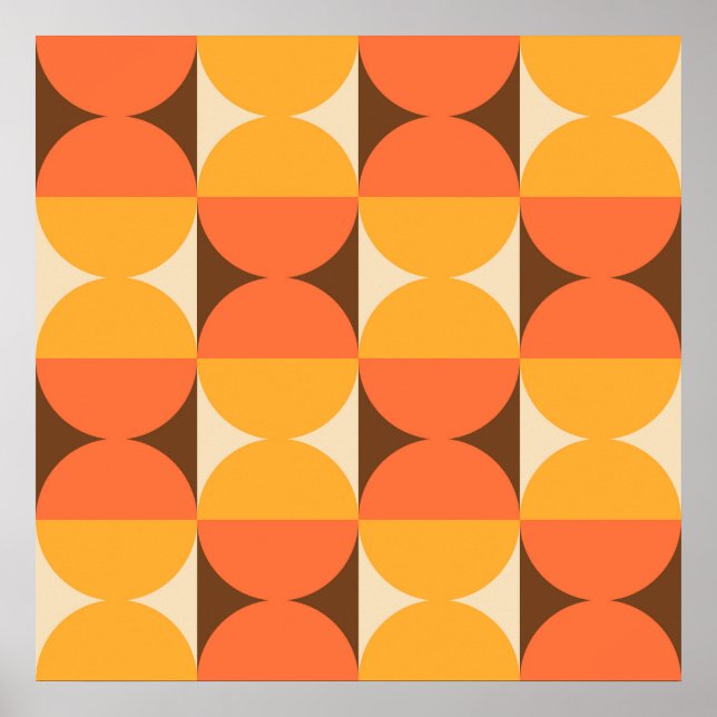 Poster Meio século Geométrico Moderno (Frente)