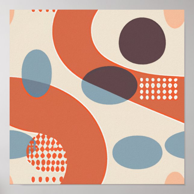 Poster Meio século Modern Abstrato Art (Frente)