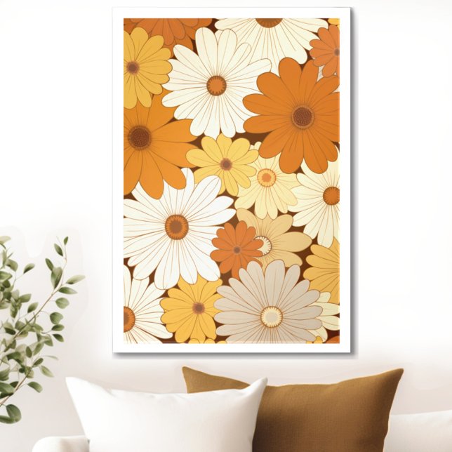 Poster Meio século Modern Floral (Transform your space with the timeless beauty of mid century modern floral art print. )