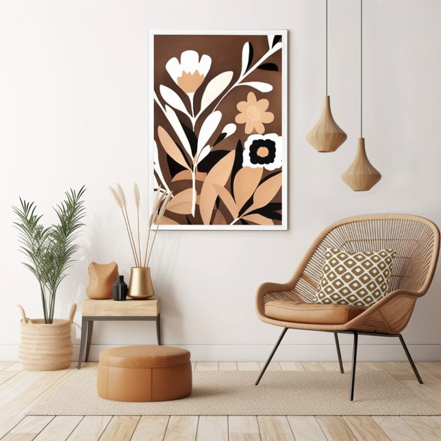 Poster Meio século Modern Floral (Unleash your inner art enthusiast with Wild on Flowers gallery quality Giclee print artwork poster. )