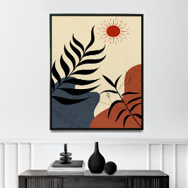 Poster Meio século Modern Wall Sun Deco,