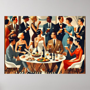 Poster Meio século Moderno dos intelectuais Martini