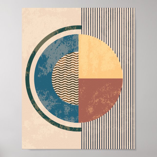Poster Meio século moderno Geométrico boho art boho boho (Frente)