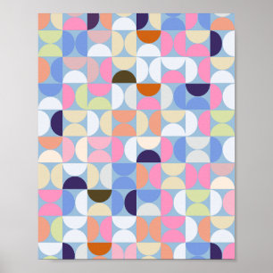 Poster Meio século moderno padrão de Abstrato