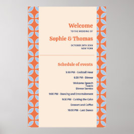 Poster Meio século Retro Wedding