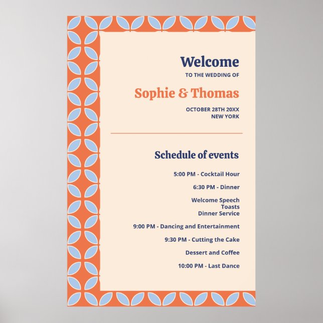 Poster Meio século Retro Wedding (Frente)