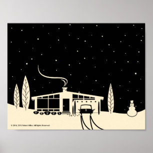 Poster Meio século Snowscene-Preto
